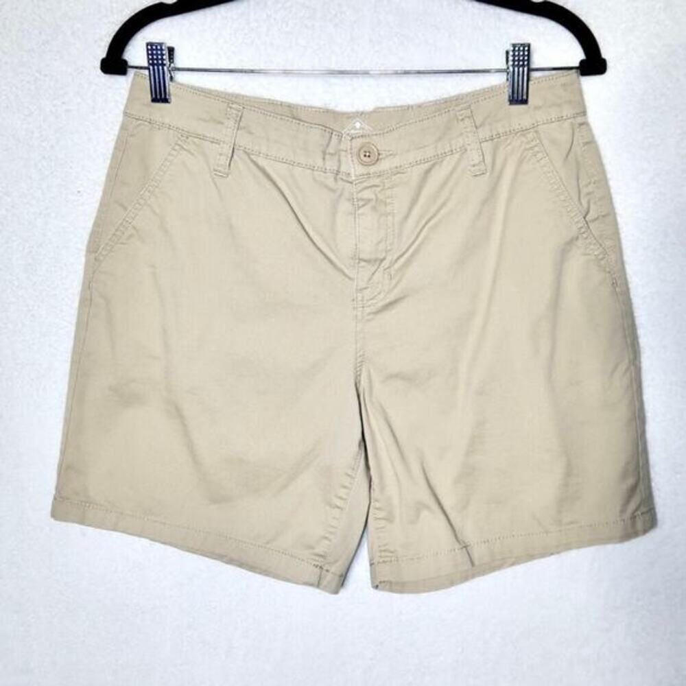 St Johns Bay Womens Chino Shorts‎ Cream Size 8